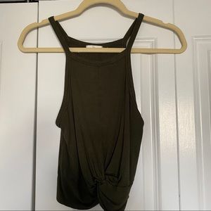 ARMY GREEN KNOT TANK✨